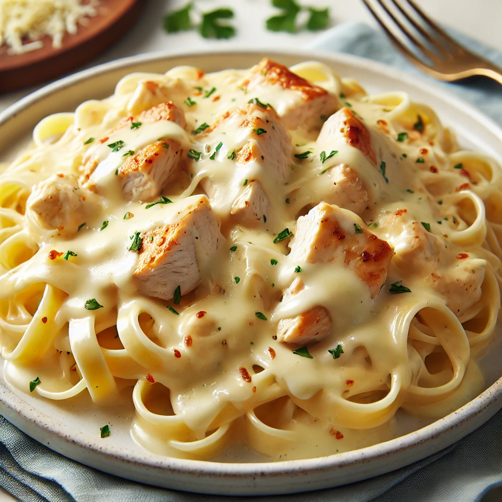 Easy Chicken Alfredo Pasta Recipe : Preparin just 30 minutes