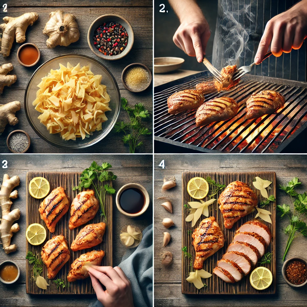 Step-by-Step Guide to Preparing Grilled Chicken with Ginger