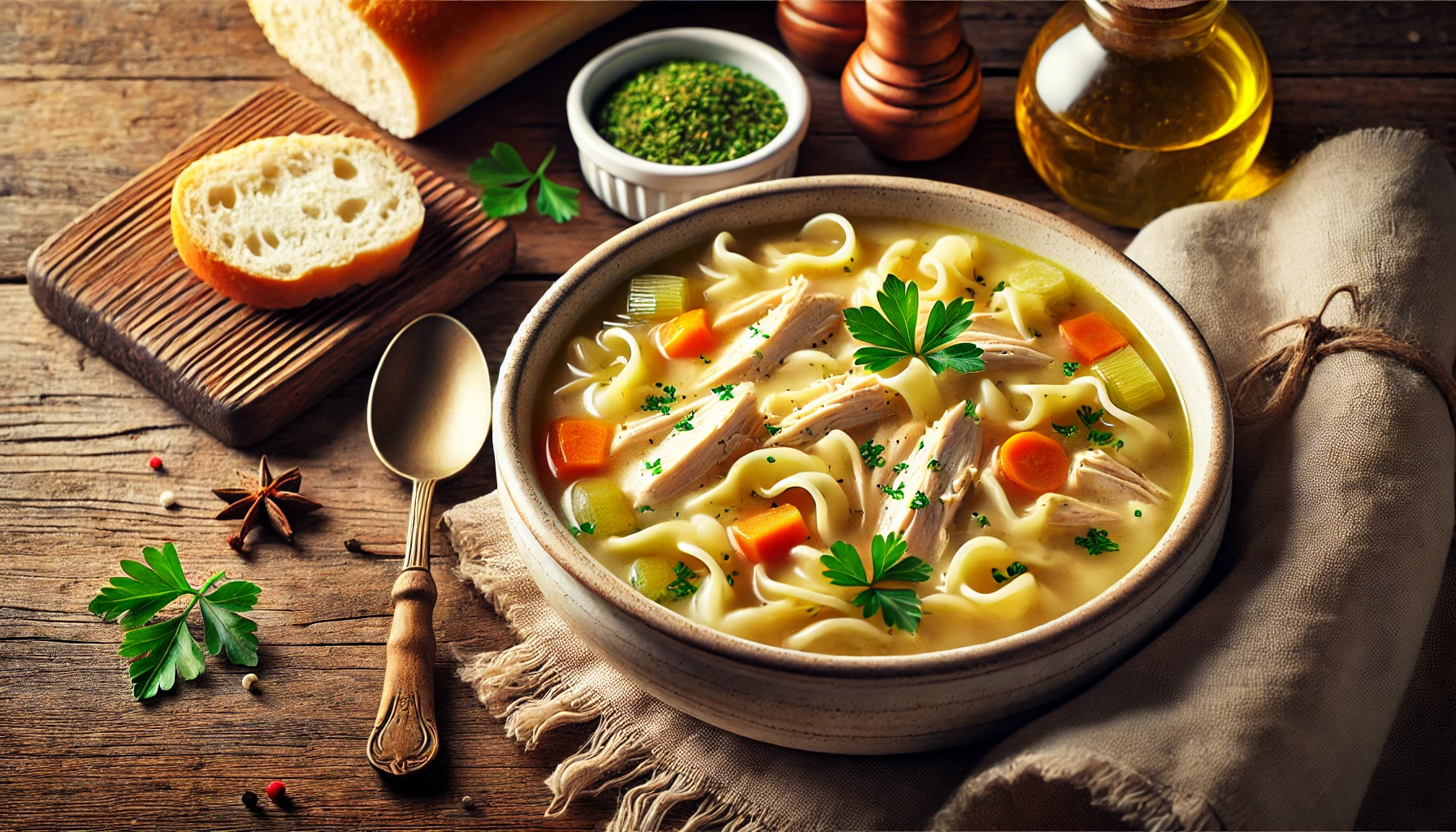 Creamy Chicken Noodle Soup with Rotisserie Chicken: A Comforting Classic