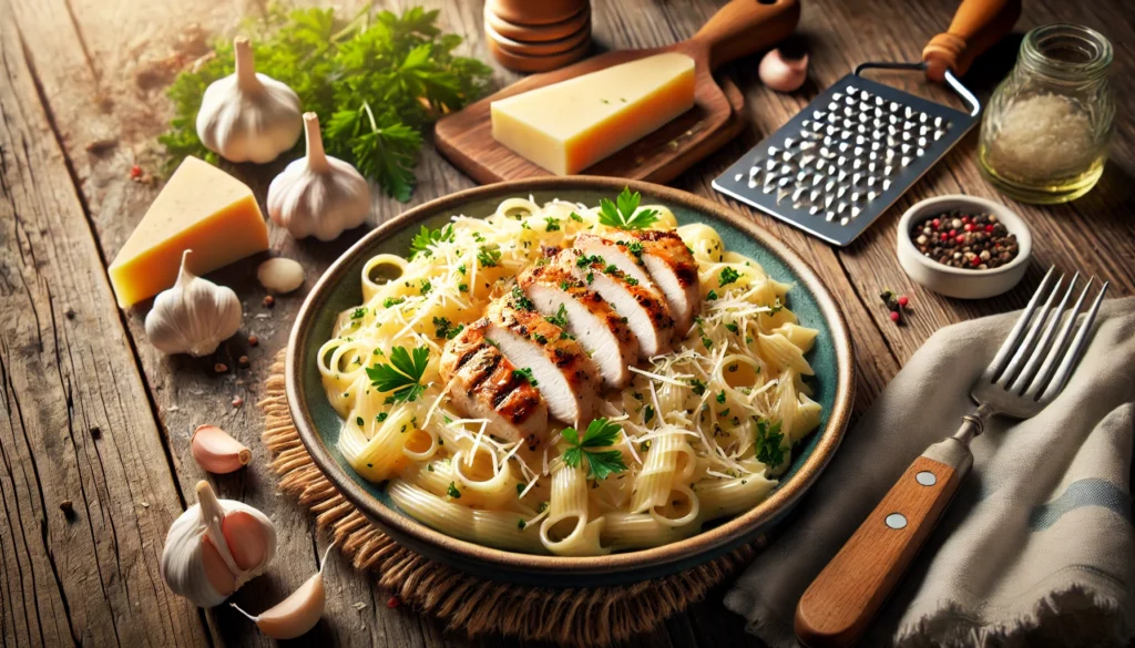 Ingredients for Chicken Alfredo Pasta recipe