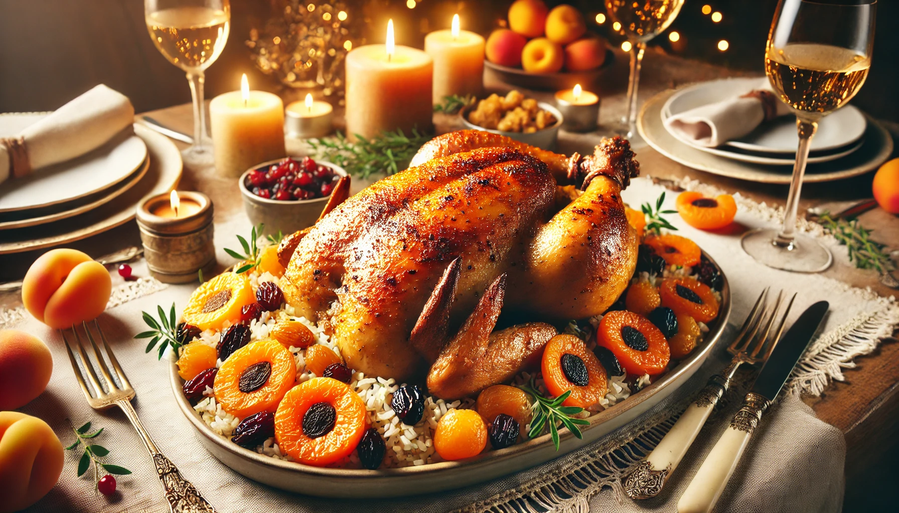 Stuffed Chicken with Rice and Dried Fruits: Perfect for Any Festive Occasion