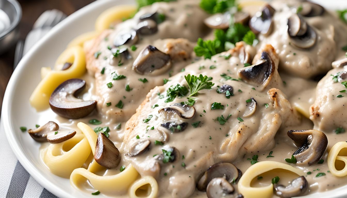 Chicken with Mushroom Cream Sauce: A Luxurious Comfort Dish for Christmas in a New and Charming Way